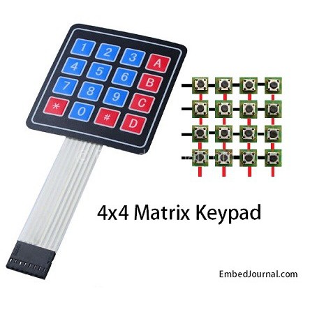 Keypad Membran 4x4 Matrix Arduino 4 x 4 4*4 button keyboard input key