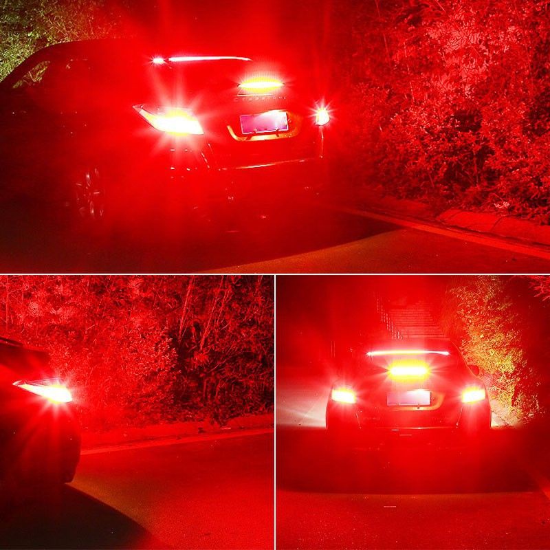 LAMPU LED REM MOBIL S25 PUTAR LUMINOS EXTREME BRIGHT CHIP CSP 16 MATA MERAH