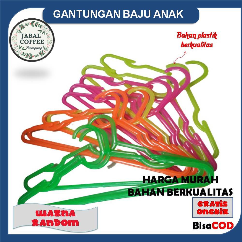 Hanger Baju Anak Plastik / Gantungan Baju Anak / Gantungan Baju Anak Kecil Murah J37