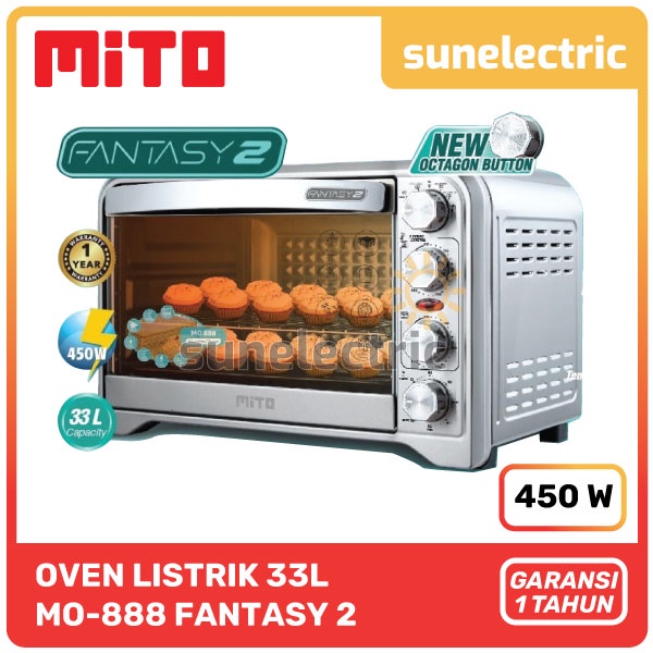 Mito Oven Listrik Jumbo Kapasitas 33 Liter + Rotisserie MO-888 Fantasy Mitochiba MO888 / MO 888 / MO