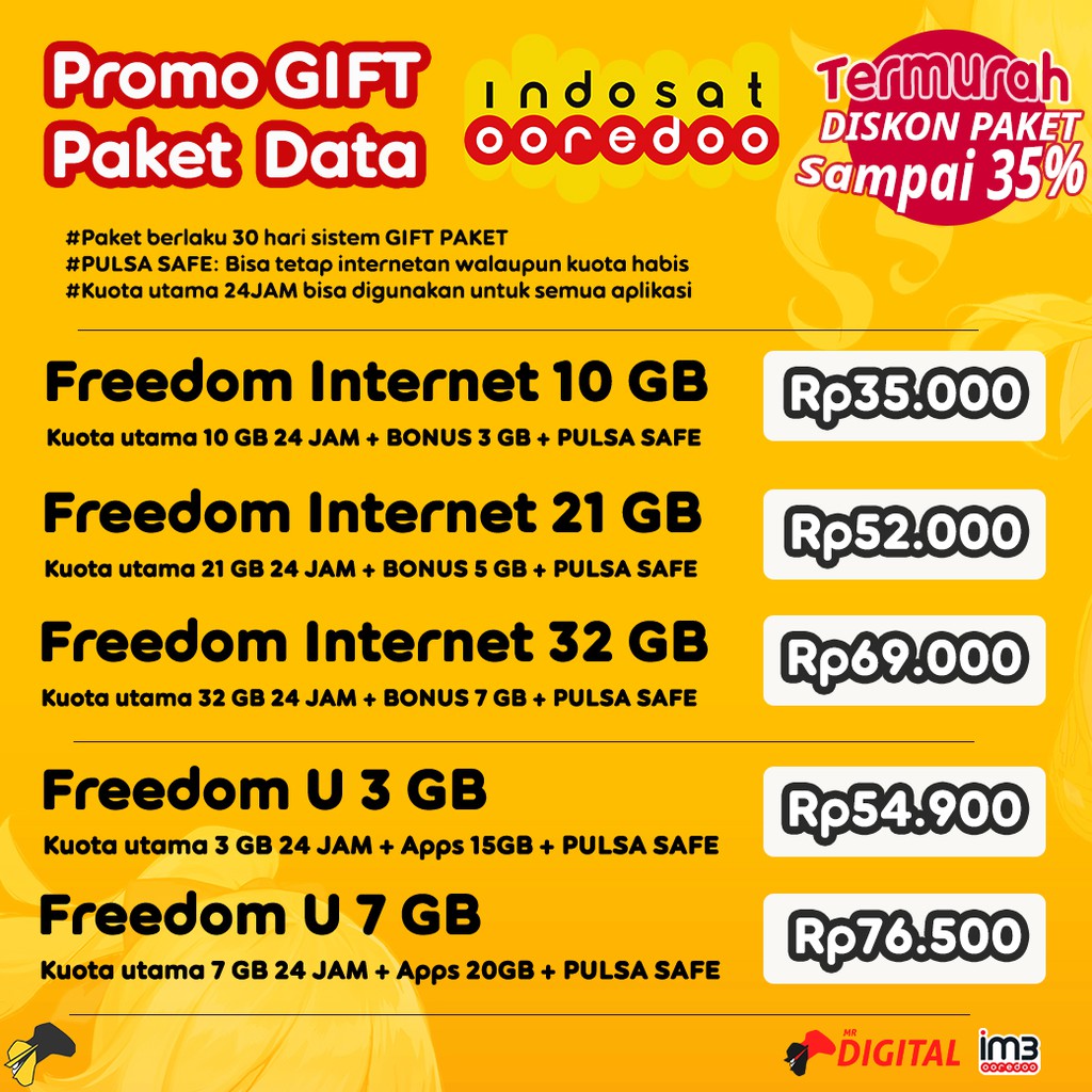 Paket Internet Indosat Harga Terbaik Agustus 2021 Shopee Indonesia