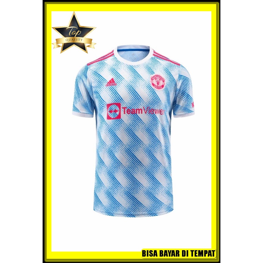 jersey kaos olahraga sepak bola jersi futsal baju terbaru lengan pendek impor JERSEY BOLA MU AWAY 20