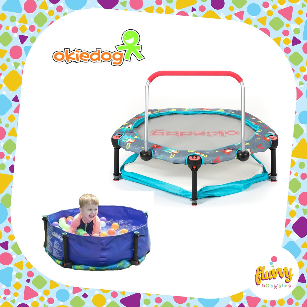 okiedog - 3 in 1 Trampoline | Trampolin | Kolam Bola | Kolam Air