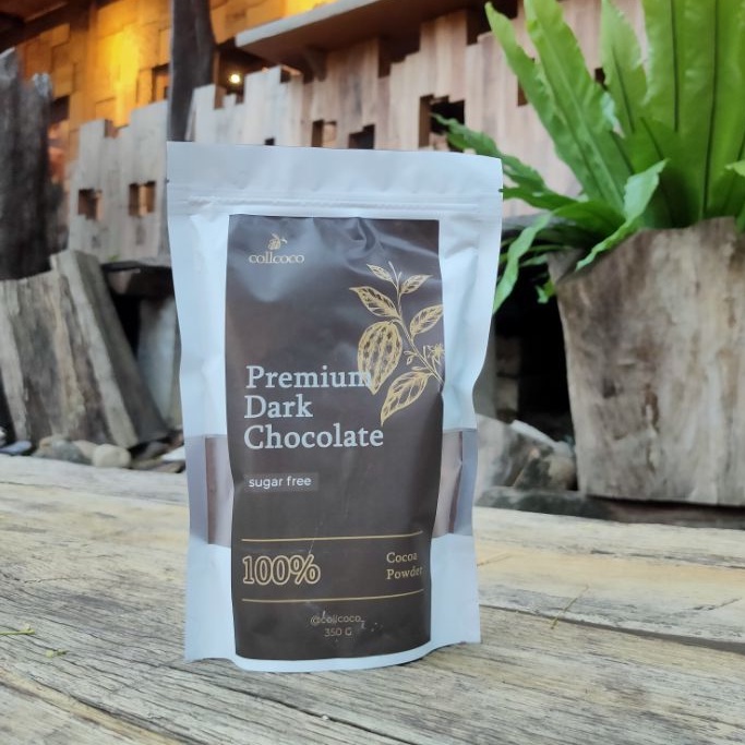 

Collcoco Premium Dark Chocolate 100% kakao untuk minuman coklat / campuran kue 350 GRAM