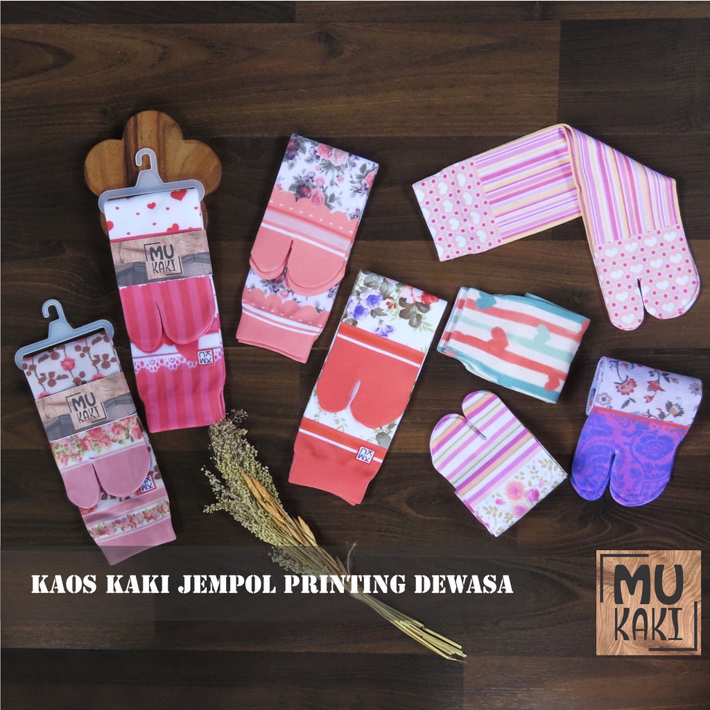 Kaos Kaki Jempol Motif Printing Dewasa Mukaki Murah E