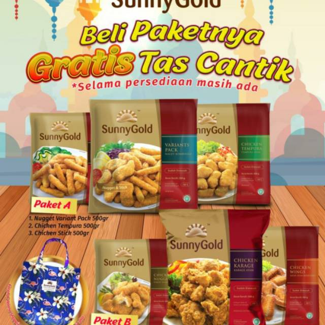 

Paket sunny gold isi 3 jenis free bag