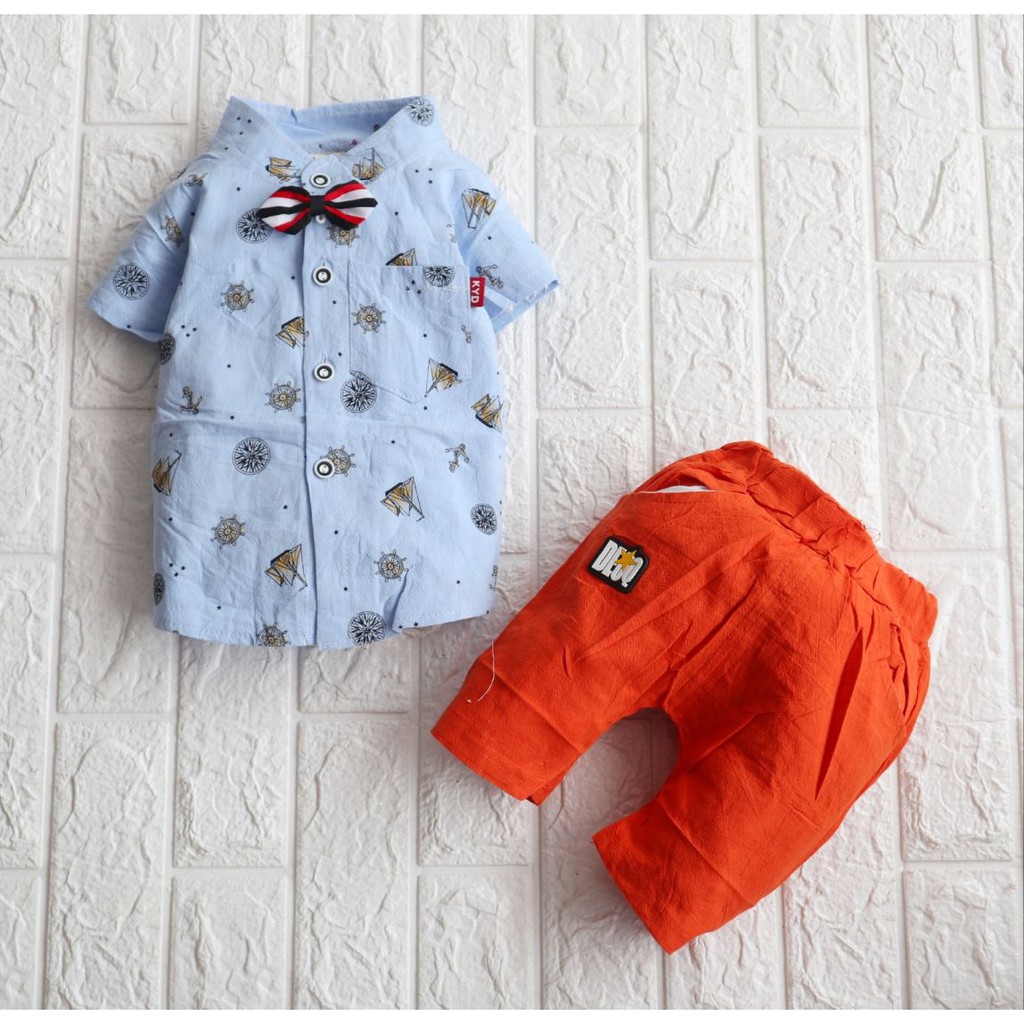 Setelan Kemeja IMPORT Baju Celana Anak Cowok usia 6 bulan Setelan Kemeja IMPORT Baju Celana Anak Cowok usia 6 bulan