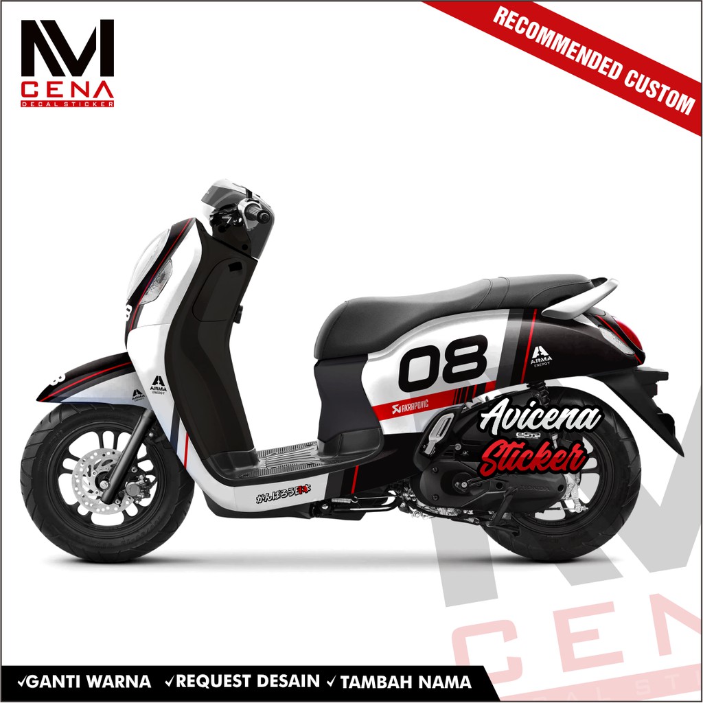 Sticker Striping Decal Scoopy Prestige New 2021 Decal Sticker New Scoopy Prestige 2021 Full Gracx