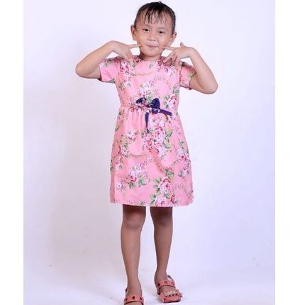 Dress flower anak umur 4 sampai 5 tahun