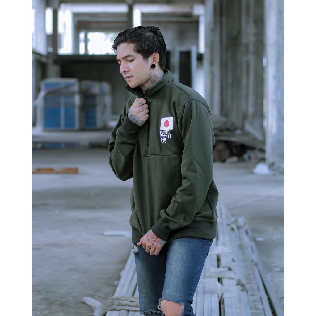 Sweater turtleneck distro unisex / jaket crewneck pria wanita / crewneck sleting distro