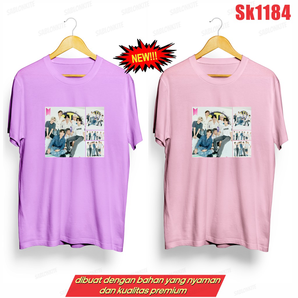 MURAH!!! KAOS KPOP FULL MEMBER SK1184 FG JK RM SG V JIN JM UNISEX COMBED 30S