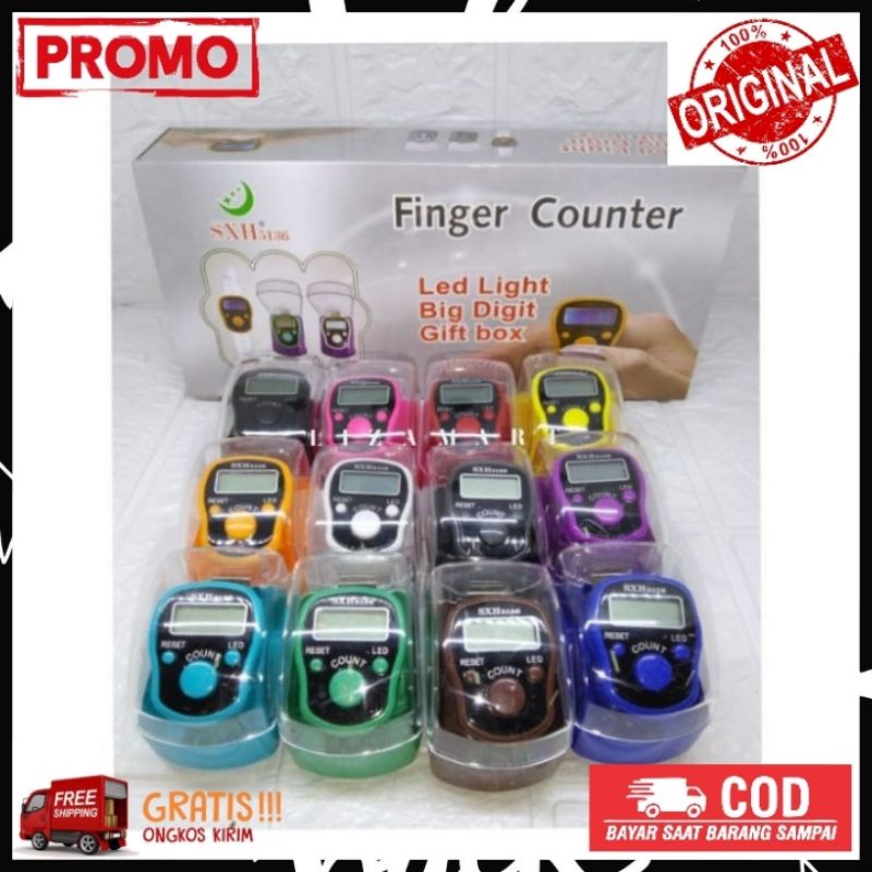 Tasbih digital LED / Tasbih mini electric LED / Tasbih digital LED finger counter alat hitung digita
