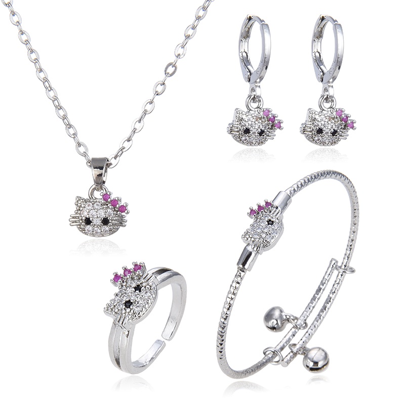 Set Perhiasan Titanium Anak Wanita Anti Lapis Emas Karat Isi Love Silver Dan Tidak Luntur Perak Perempuan Murah Asli Murah Silver Antikarat Lapis Kalung Dan Anting Terbaru Gelang Dan Cincin 24k 25