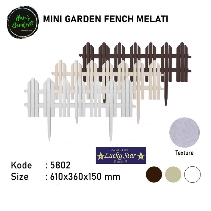Dekorasi taman mini garden fence pagar taman mini 5802 Lucky star