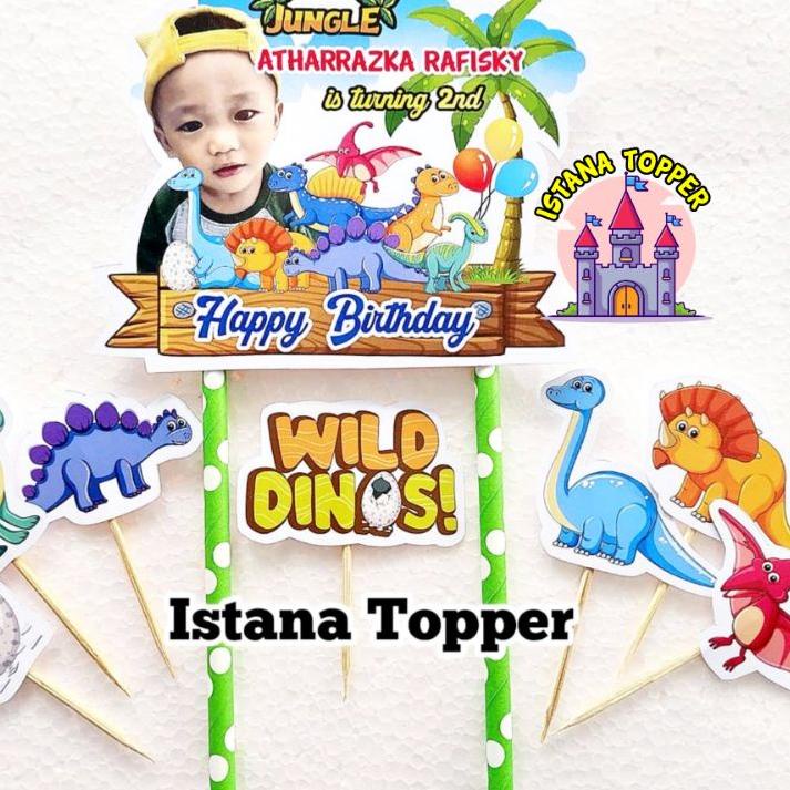 PROMOSI  9.9 Topper Cake Custom Foto Dino, Spiderman, Avengers, Cars, Pemadam, Truck Oleng, Boboiboy
