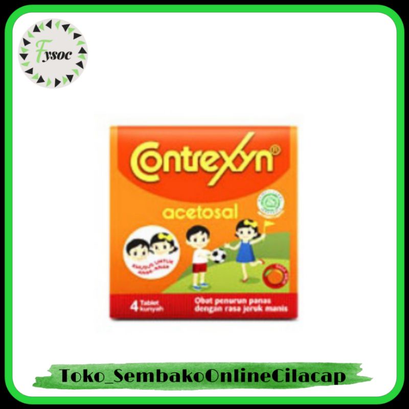 CONTREXYN @STRIP ISI 4 TABLET | OBAT DEMAM ANAK