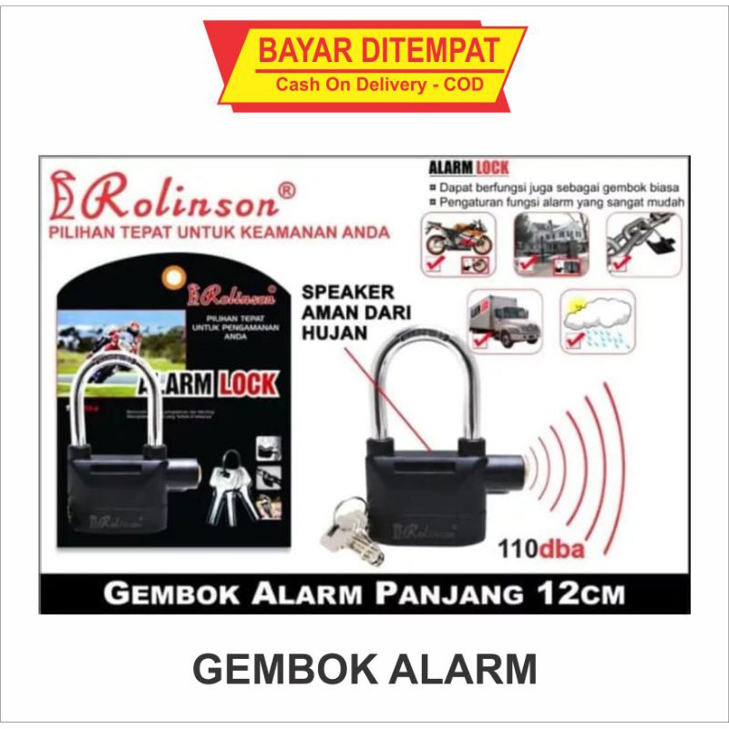 Gembok Alarm Mitsuyama Rolinson 110DBA