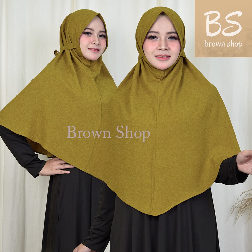kerudung jilbab / hijab khimar bergo maryam siria tali bahan kain wollycrepe mariyam caltri premium 