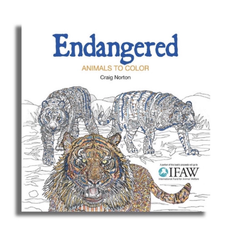 

coloring book endagered adult