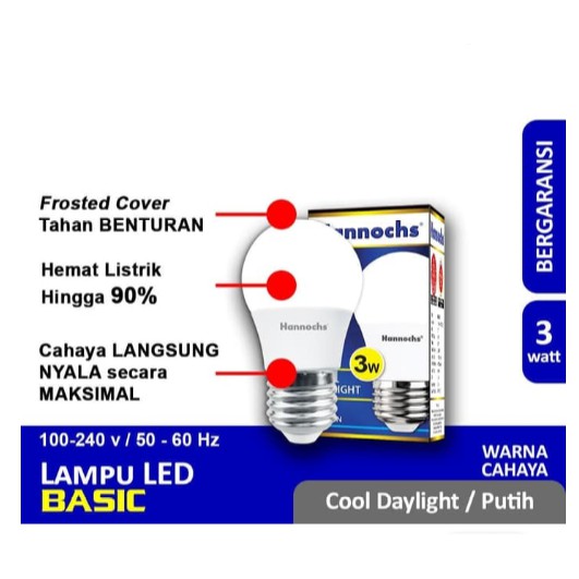 Lampu LED Hannochs Basic 3W 5W 7W 9W 11W 14W 17W