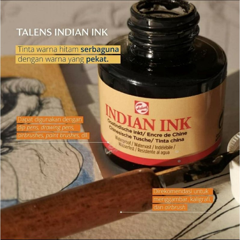 

ROYAL TALENS INDIAN INK TINTA BAK KALIGRAFI INDIA SF6