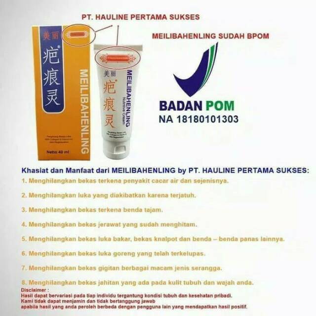 MEILIBAHENLING PENGHILANG FLEK HITAM &amp; BEKAS LUKA - MEILIBAHENLING NUTRITIVE CREAM ORIGINAL BPOM