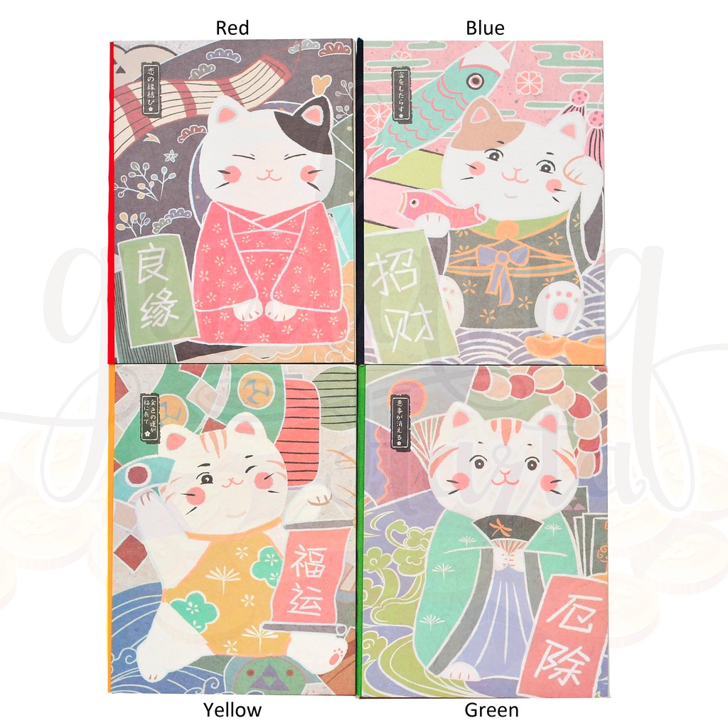 Notebook Mini Lucu Diary Unik Kucing Hadiah Kado Cat Japan Kimono Note Buku Catatan GH 308021