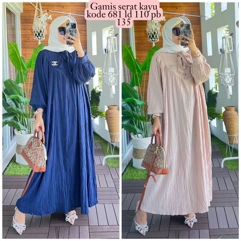 GAMIS SERAT KAYU 681