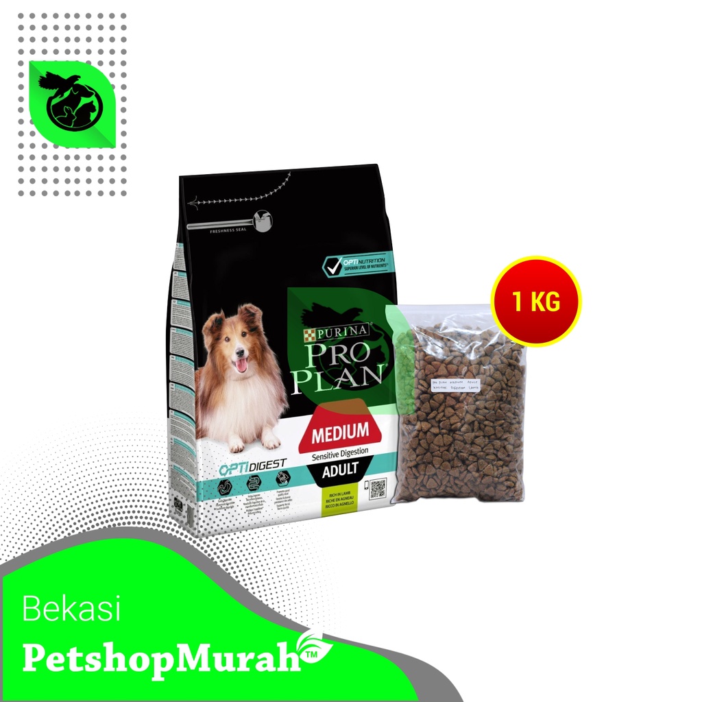 Pro Plan Makanan Anjing Medium Adult Sensitive Digestion 1 KG