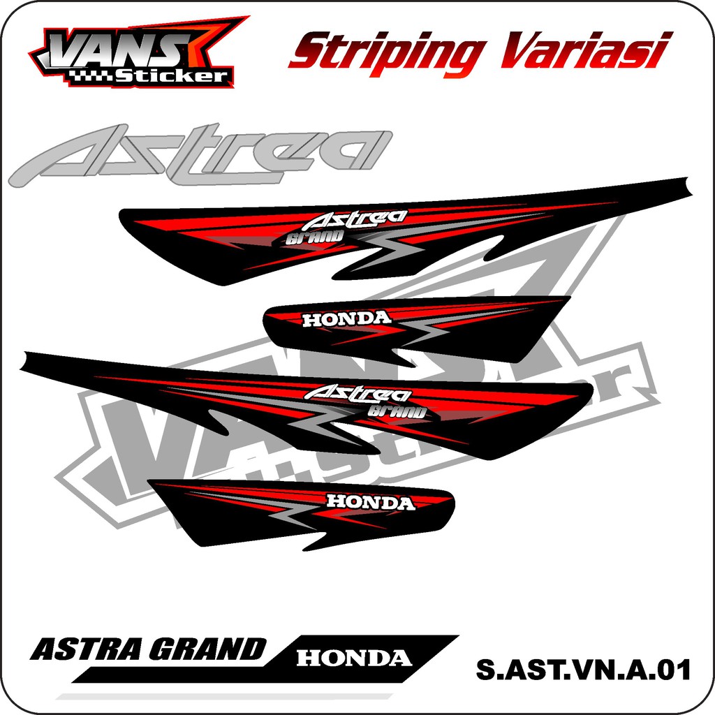 striping honda astrea grand - sticker  lis variasi astrea grand