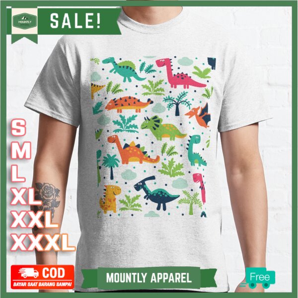 Kaos Baju Dinosaur Print Cute ABDL adult Baby for Littles AWC T-Shirt Premium