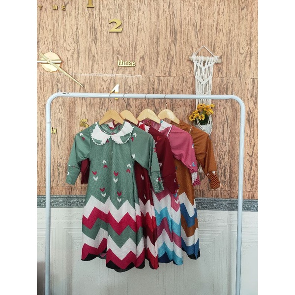 DRESS NAIK TURUN TERBARU VIRAL #DRESS MOTIF FREE TAS
