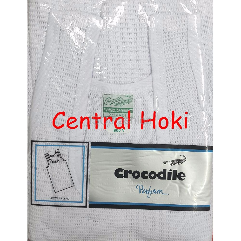 Kaos Singlet Pria Crocodile 800 V Model Jala 3pcs