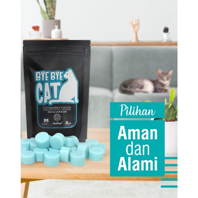 Bye Bye CAT Gel - Alat Pengusir Kucing Alami Ampuh 70 gr - Natural Cat Repellent - Cegah kucing buang kotoran sembarangan dan usir kucing liar