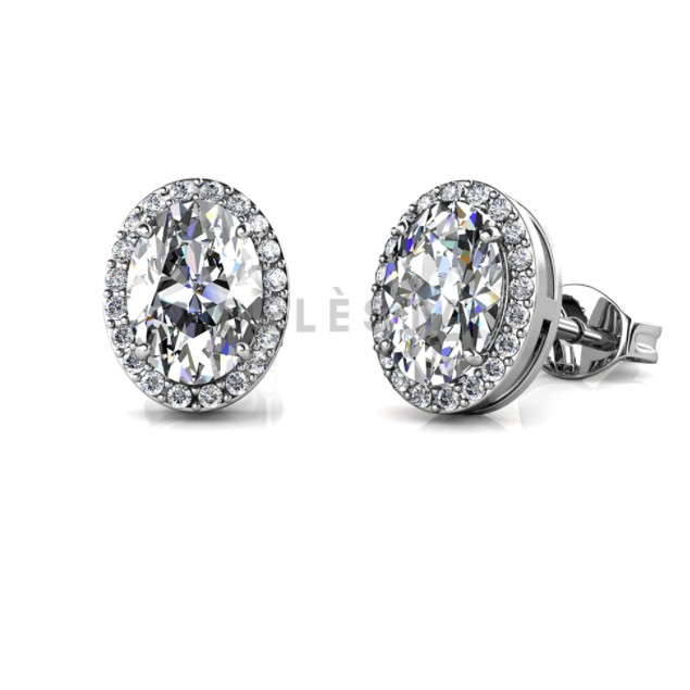 [GRA DIAMOND SERTIFIKAT] La Reine Earrings - 1 carat berlian Moissanite diamond with 925 silver