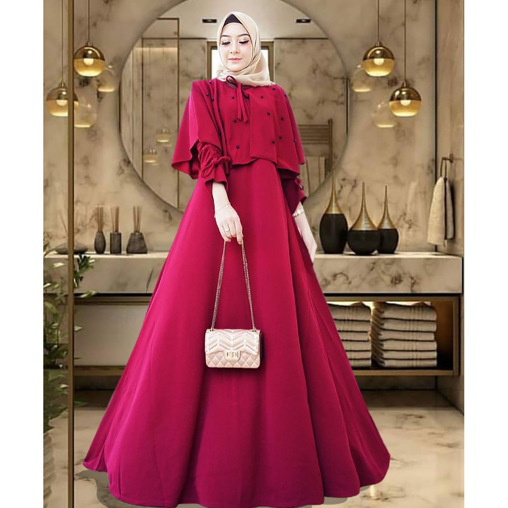 Sabrina Gamis Dress Fashion Muslim Gaun Pesta Kondangan