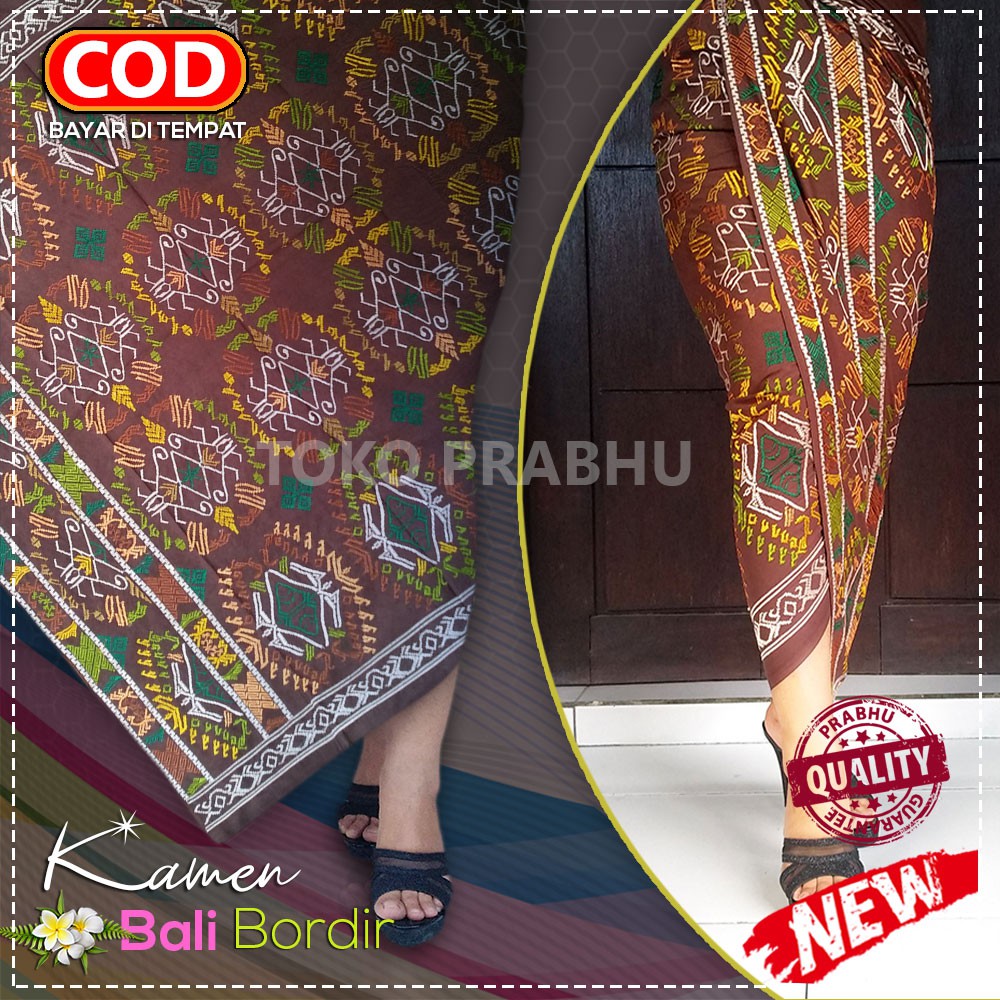 Kain Kamen Rok Pakaian Lilit Songket Saput Udeng Bordir Adat Bali Bawahan Kebaya Wanita Pria Murah