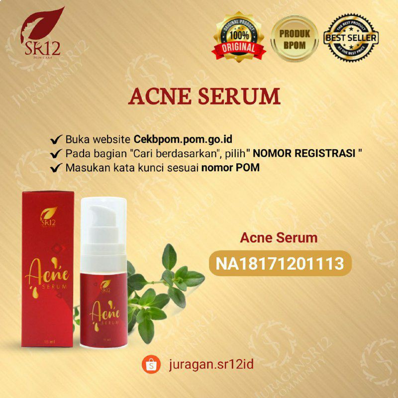 SERUM JERAWAT BPOM AMPUH..!! ACNE SERUM SR12 / OBAT PENGHILANG JERAWAT / SERUM RADANG JERAWAT