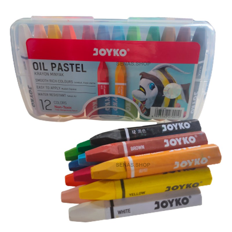 

JOYKO - Crayon Oil Pastel 12 Colour | Krayon Joyko Isi 12 Warna