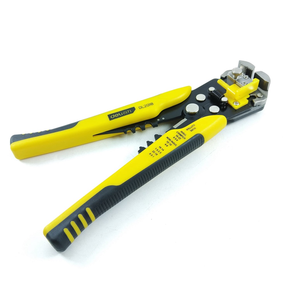 Tang Kupas dan Crimping - Stripping Pliers Deli DL2018