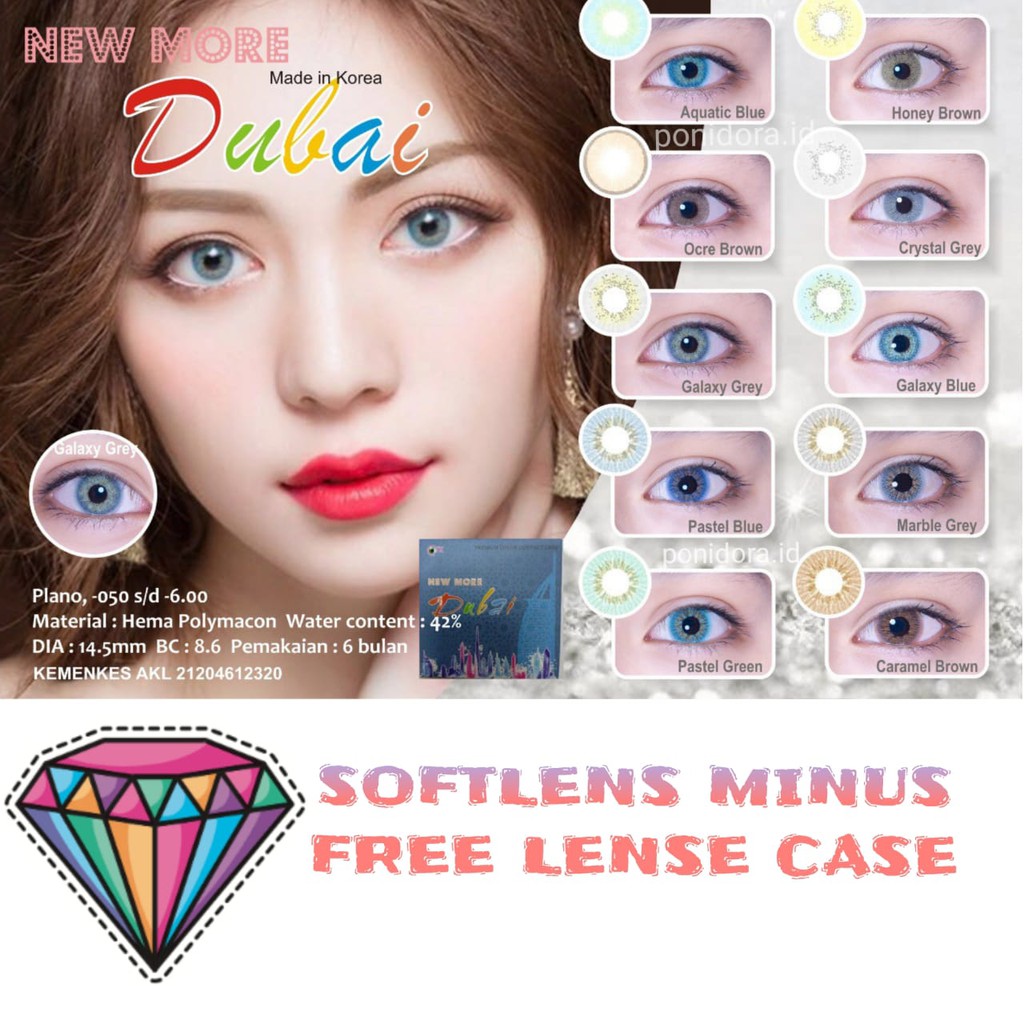 PART 2 (MINUS -2,25 S/D -3,5)  ORIGINAL  SOFTLENS NEW MORE DUBAI MINUS PART 2 DIAMETER 14,5 SOFTLENS NEW MORE DUBAI SOFTLENWARNA MINUS 14,5MM