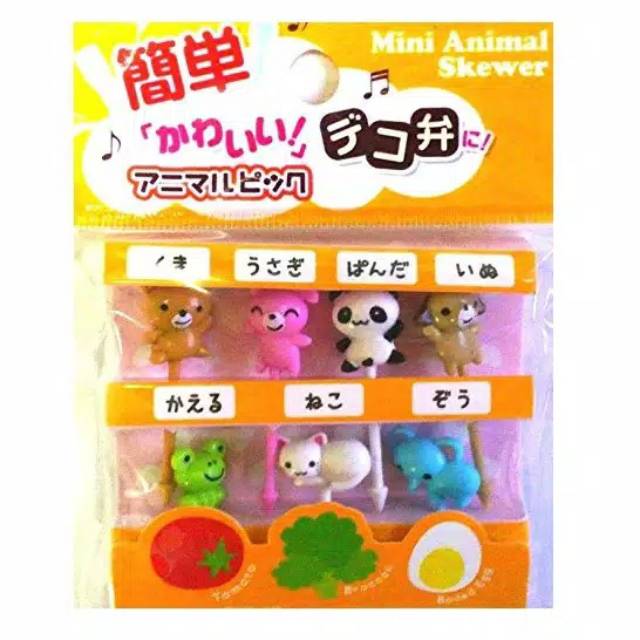 Tusukan Bento Mini Animal Skewer Food Picks Tusuk Bento Pick Cucusan Garpu Buah Hiasan Bento