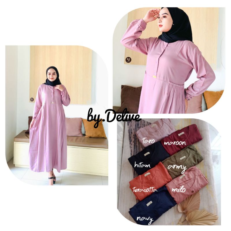 Gamis rayon//Gamis rayon rempel//Gamis rayon twill premium