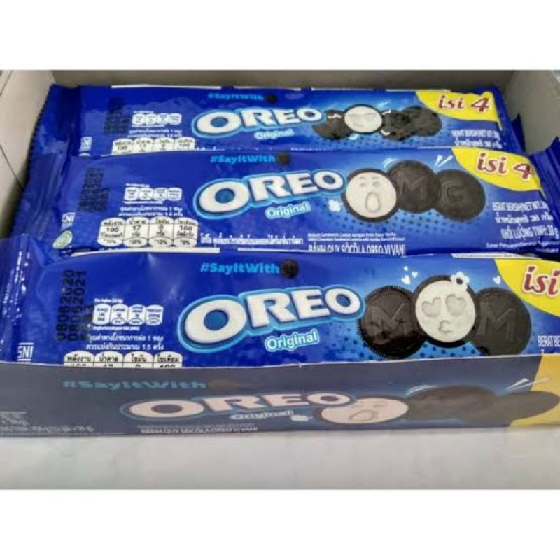 

Biskuit Oreo Creme NEW Pack isi 12 Bungkus x 38 gr