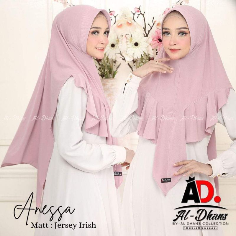 ORI AD HIJAB KHIMAR INSTAN AREESA ANEESA PARI PREMIUM ORIGINAL ALDHANS AL DHANS ANESA JILBAB BERGO KERUDUNG TALI DEPAN REY ALDHANS ARESA AL DHANS JUMBO AREY MURAH XL-6
