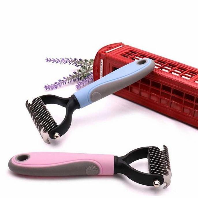 Sisir Shedding Grooming Anjing Kucing Dog Pet Hair Brush Comb