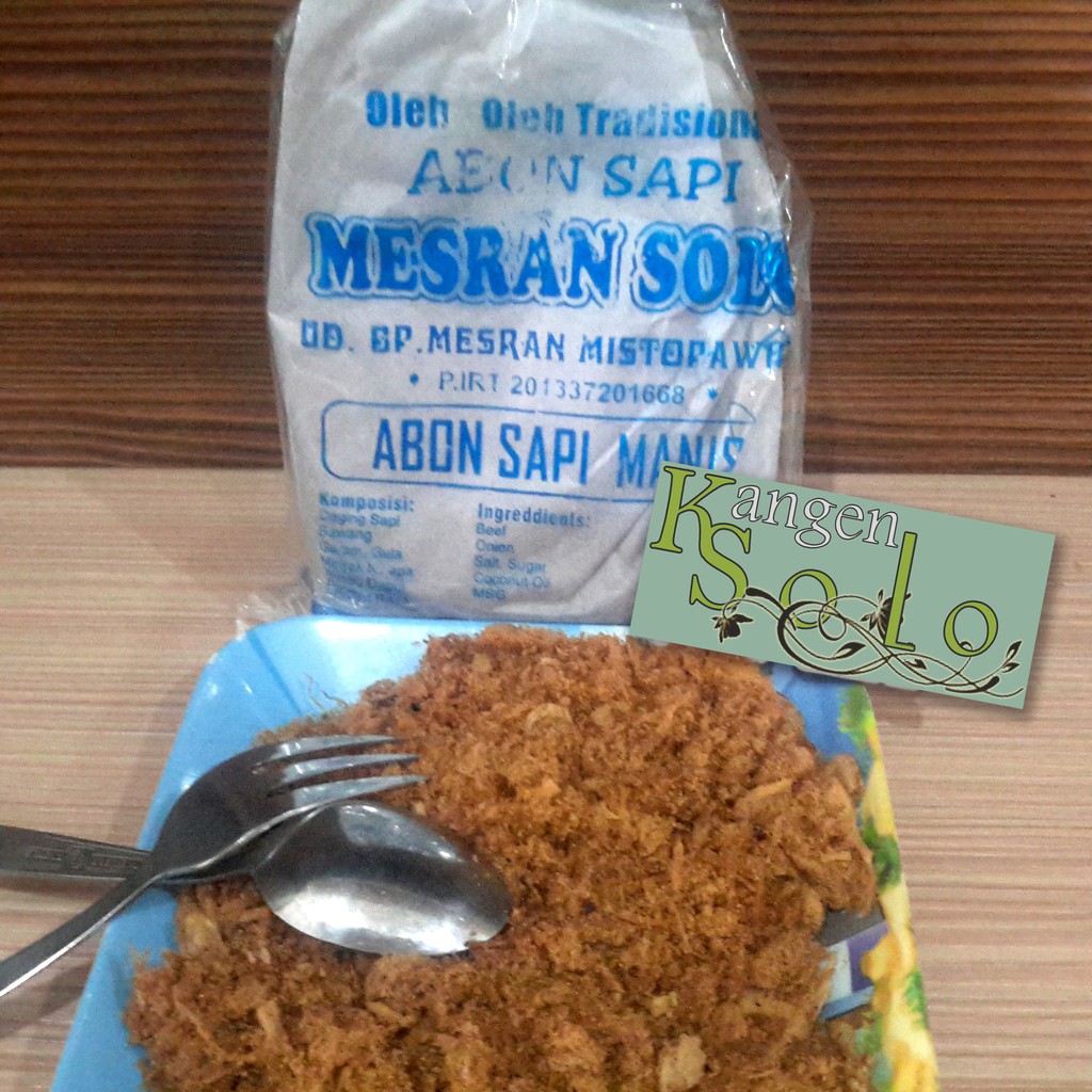 

Abon Sapi Manis Solo Mesran oleh2 khas