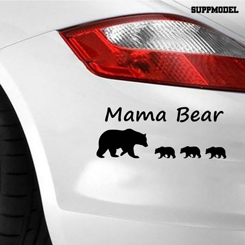 Stiker Tulisan Mama Bear Reflektif Untuk Dekorasi Mobil