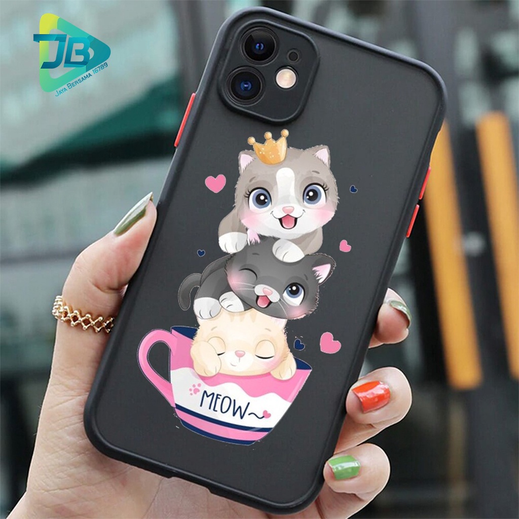 SOFTCASE DOVE CAT CUTE OPPO VIVO SAMSUNG XIAOMI REALME IPHONE ALL TYPE JB4995