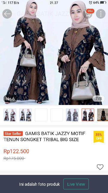 Gamis Batik Jazzy Motif Tenun Songket Tribal Big Size Jumbo Xxl Ld 110 Kerja Kantor Kondangan